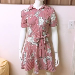 Striped and floral dress